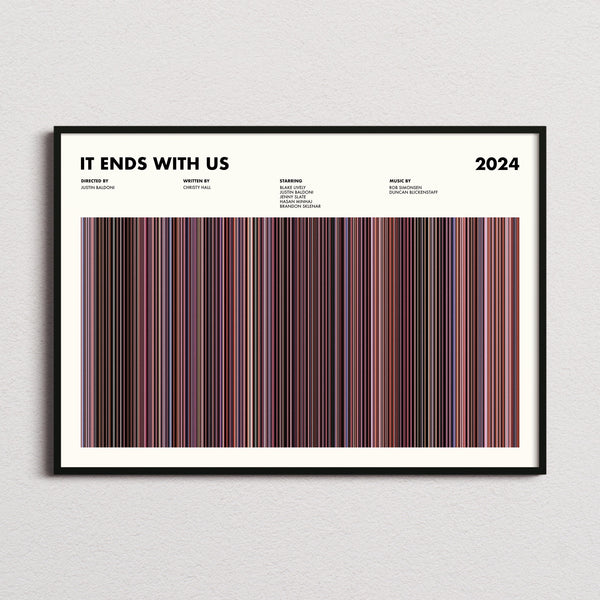 It Ends With Us Movie Barcode Poster