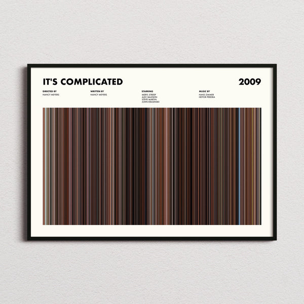 Its Complicated Movie Barcode Poster