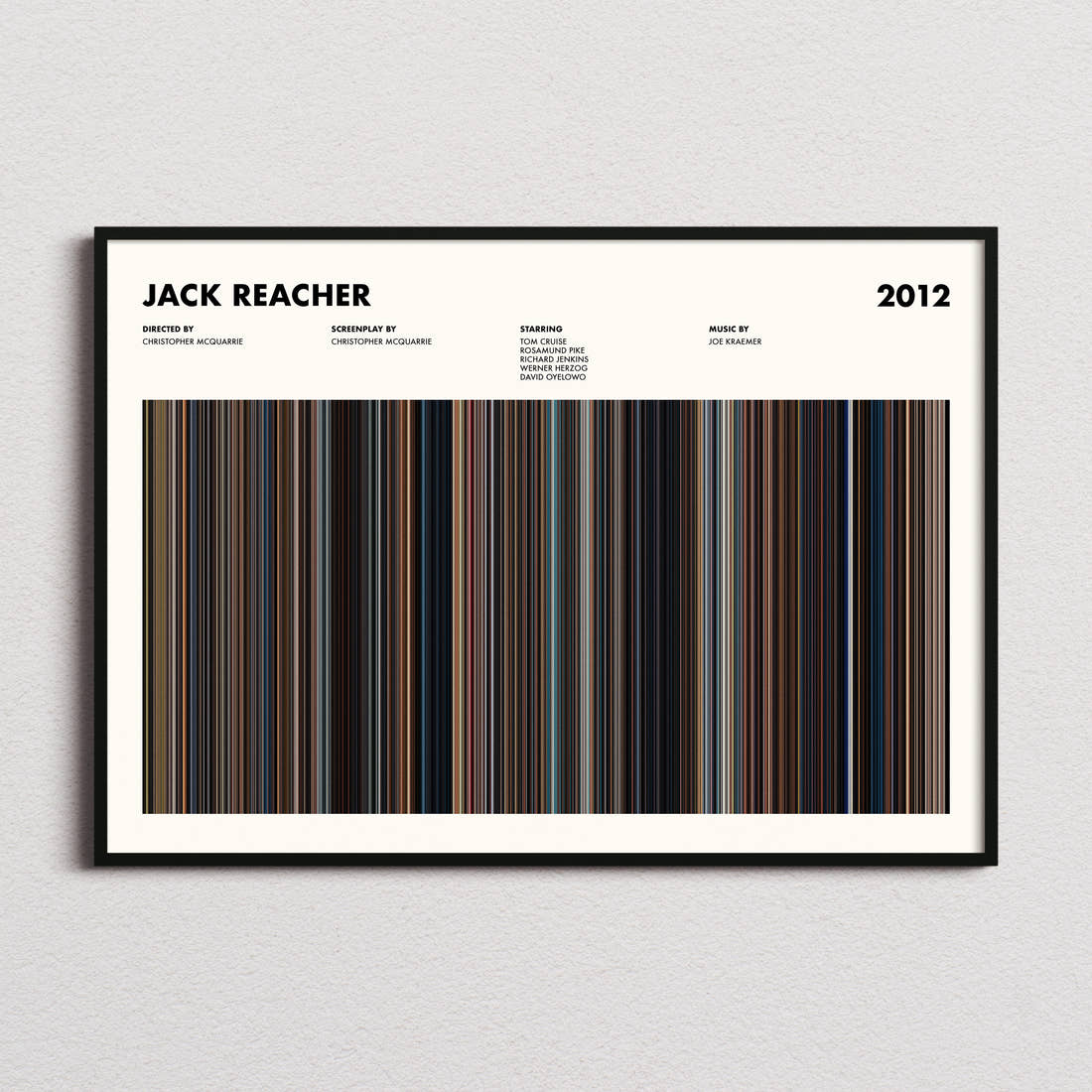 Jack Reacher Movie Barcode Poster