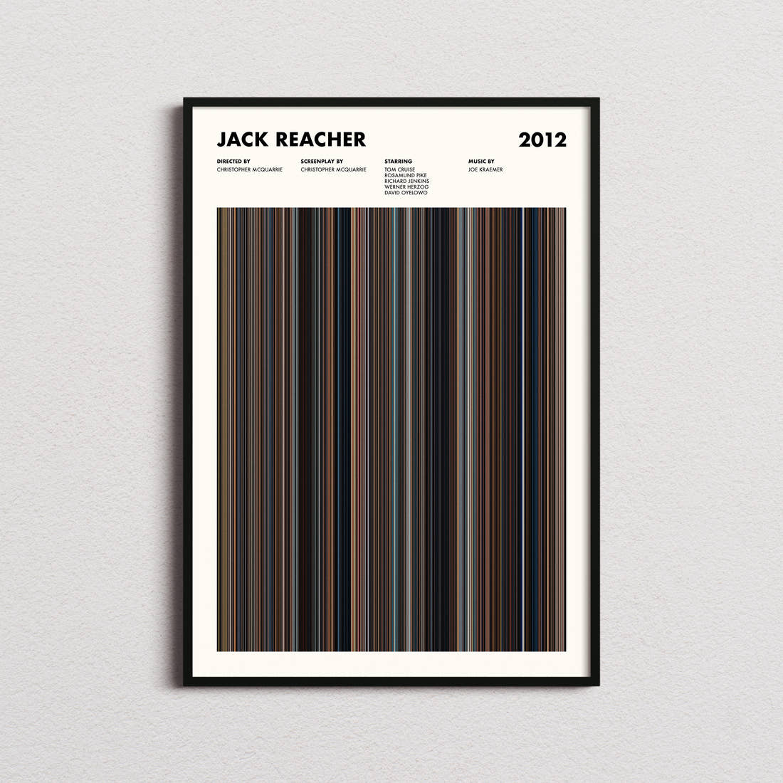 Jack Reacher Movie Barcode Poster