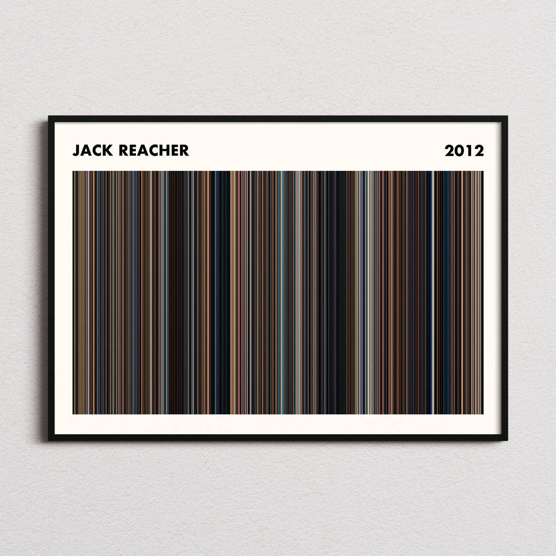 Jack Reacher Movie Barcode Poster - Simplified