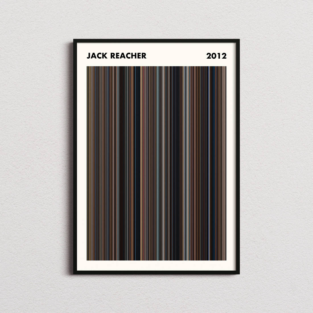Jack Reacher Movie Barcode Poster - Simplified