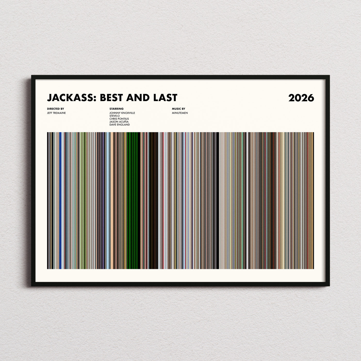 Jackass: Best and Last Movie Barcode Poster