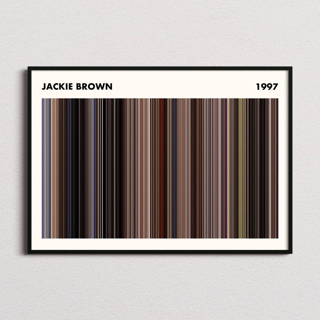 Jackie Brown Movie Barcode Poster - Simplified