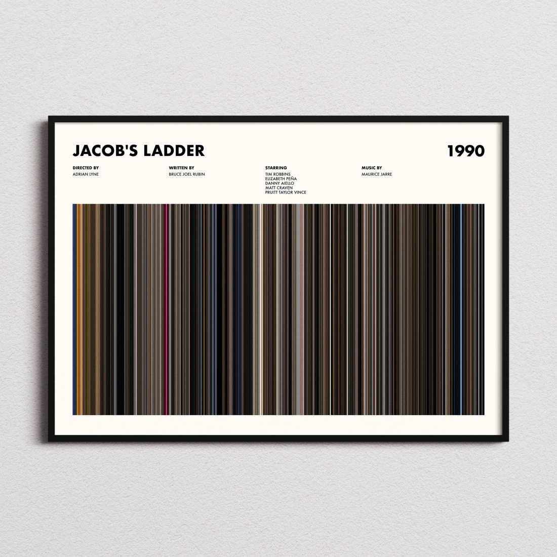 Jacob's Ladder Movie Barcode Poster
