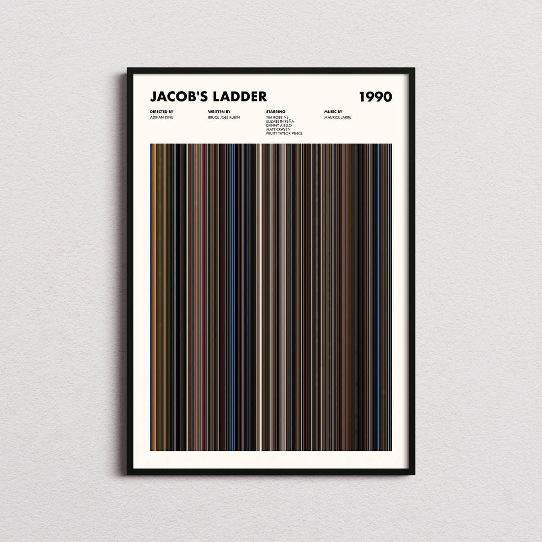 Jacob's Ladder Movie Barcode Poster