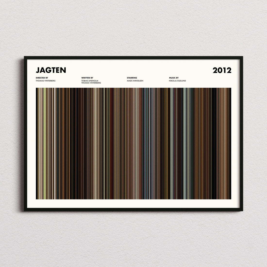 Jagten Movie Barcode Poster