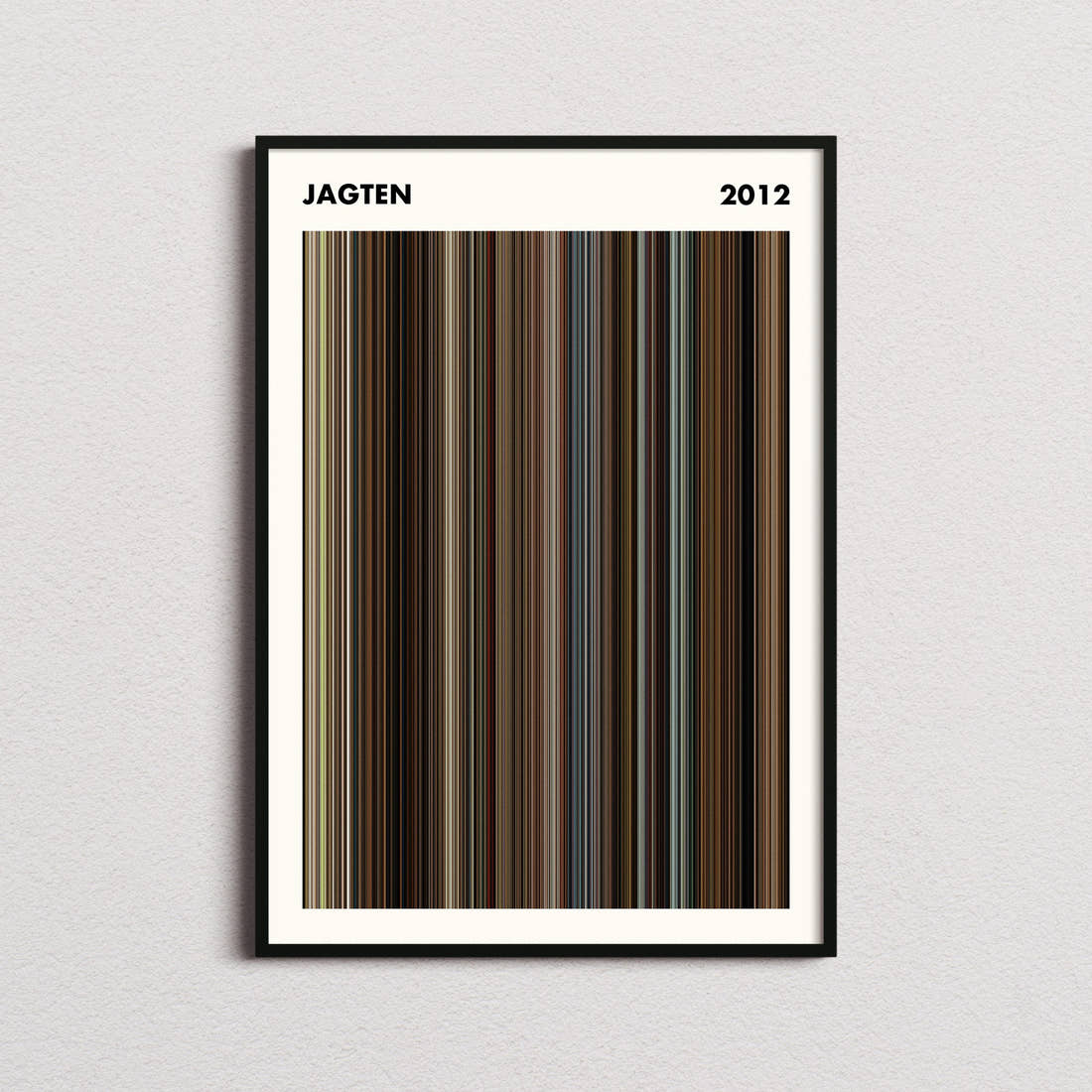 Jagten Movie Barcode Poster - Simplified