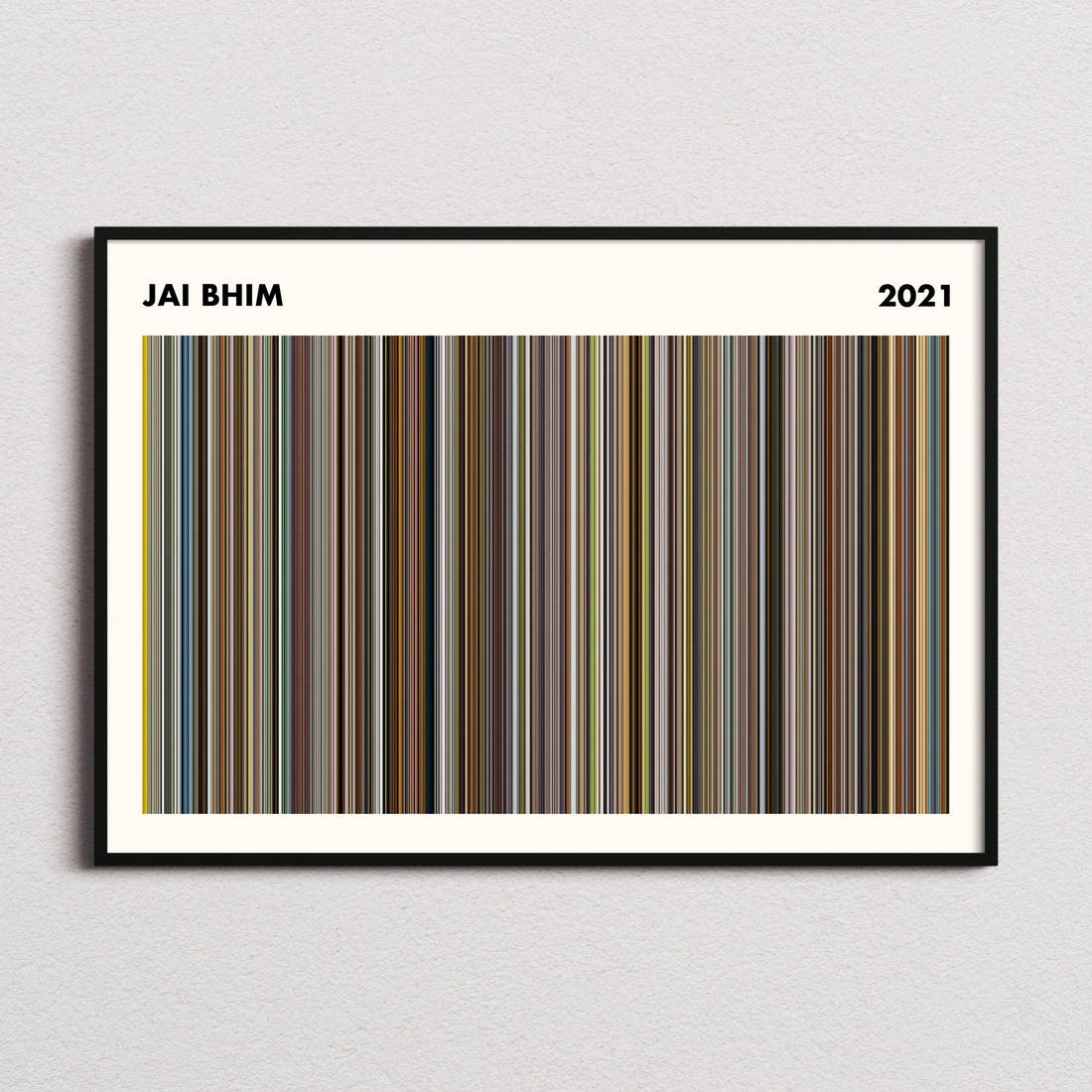 Jai Bhim Movie Barcode Poster - Simplified