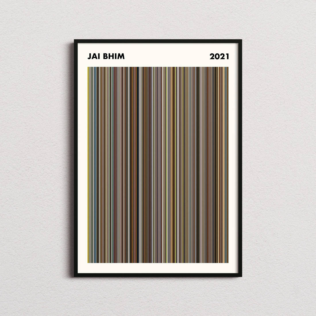 Jai Bhim Movie Barcode Poster - Simplified