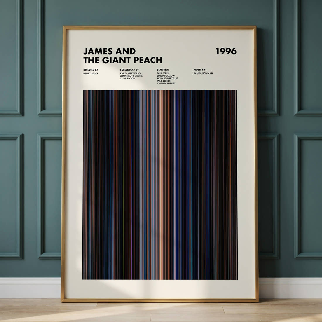 James and the Giant Peach Movie Barcode Poster