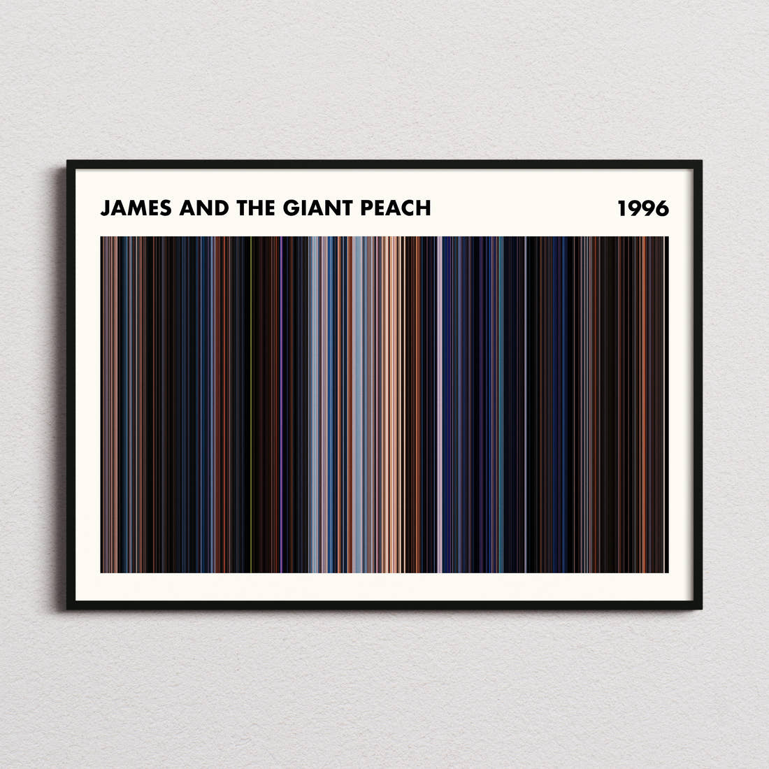 James and the Giant Peach Movie Barcode Poster - Simplified