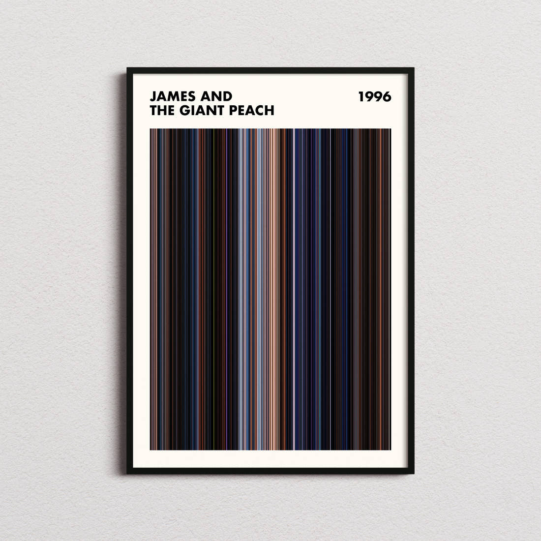 James and the Giant Peach Movie Barcode Poster - Simplified