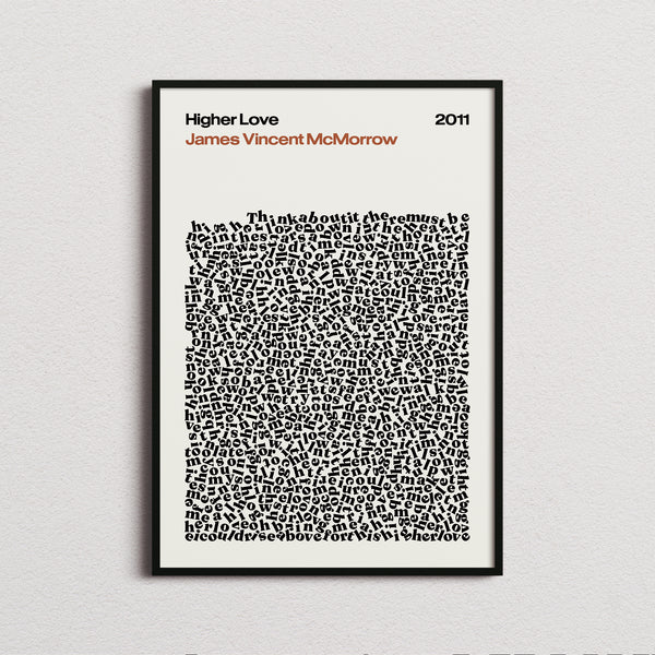 James Vincent Mcmorrow Higher Love Lyric Print