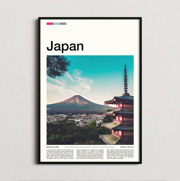 Japan - Mount Fuji And Pagoda - Travel Print