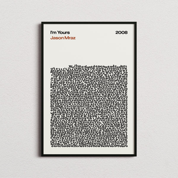 Jason Mraz I'm Yours Lyric Print