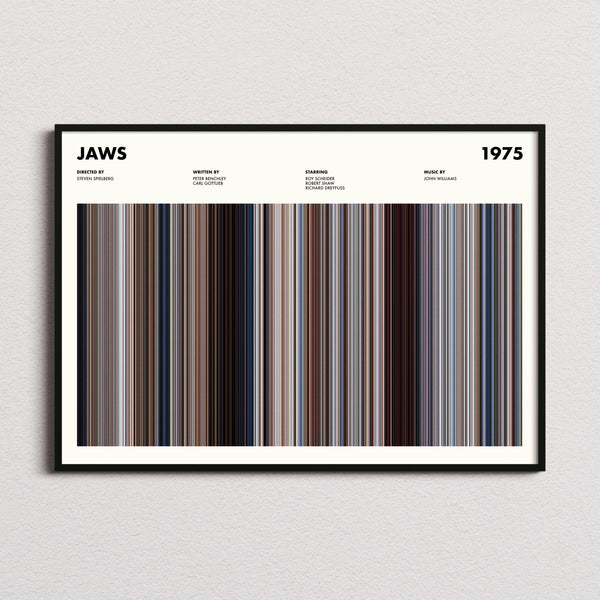 Jaws Movie Barcode Poster