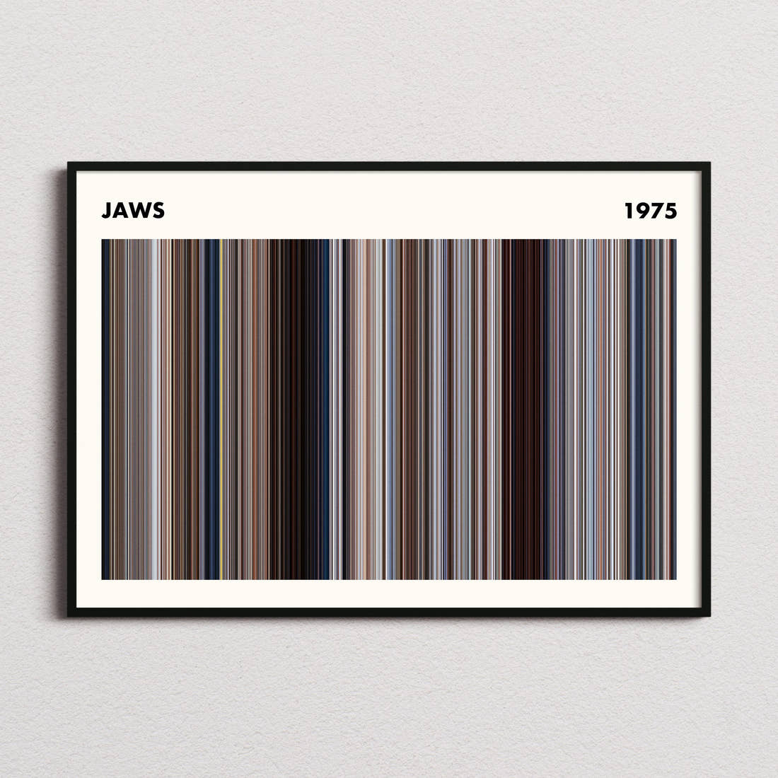 Jaws Movie Barcode Poster - Simplified