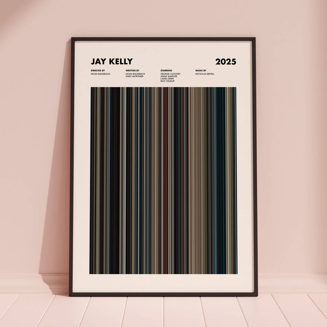 Jay Kelly Movie Barcode Poster