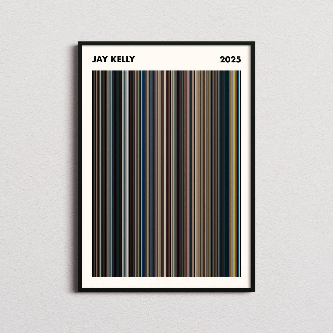 Jay Kelly Movie Barcode Poster - Simplified