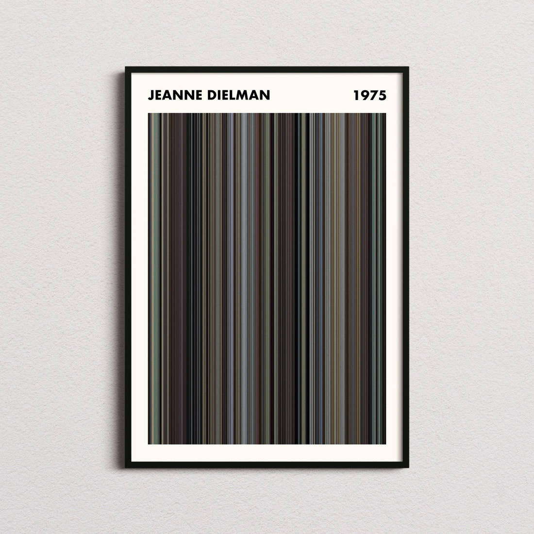 Jeanne Dielman Movie Barcode Poster - Simplified