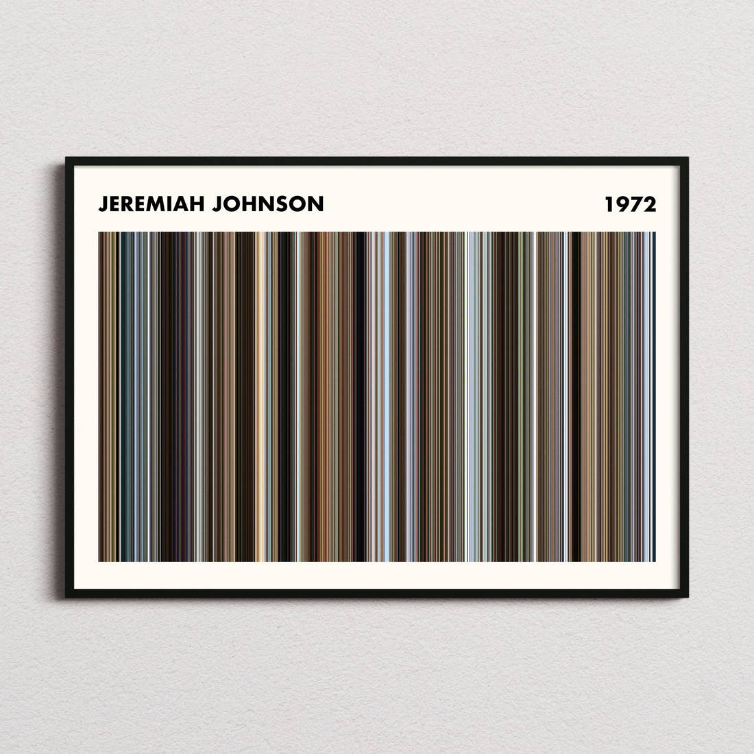 Jeremiah Johnson Movie Barcode Poster - Simplified