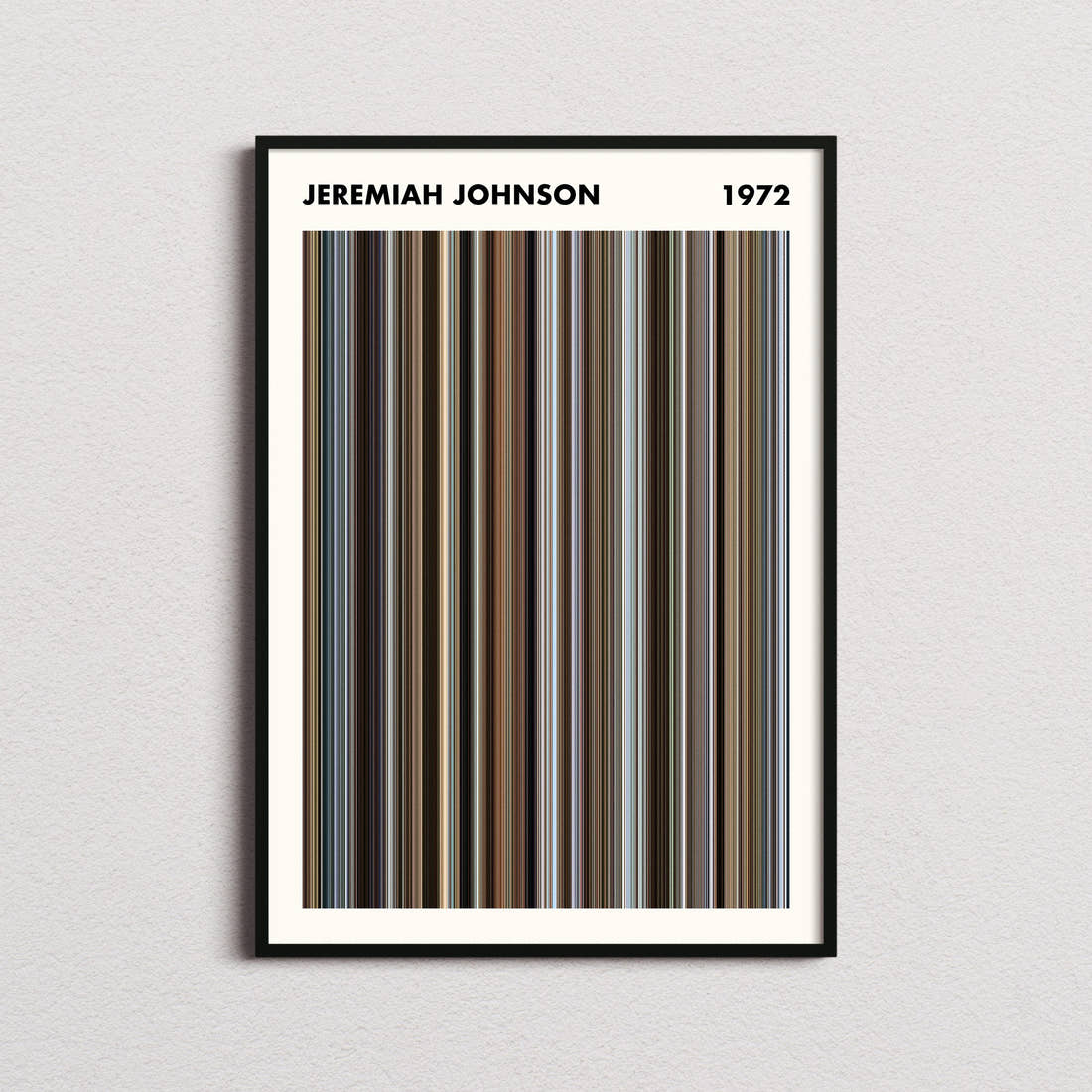 Jeremiah Johnson Movie Barcode Poster - Simplified