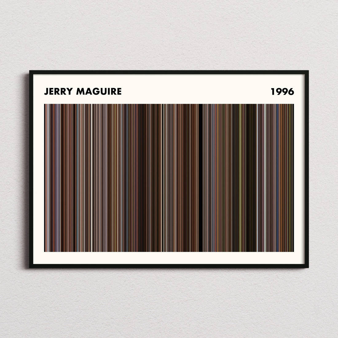 Jerry Maguire Movie Barcode Poster - Simplified