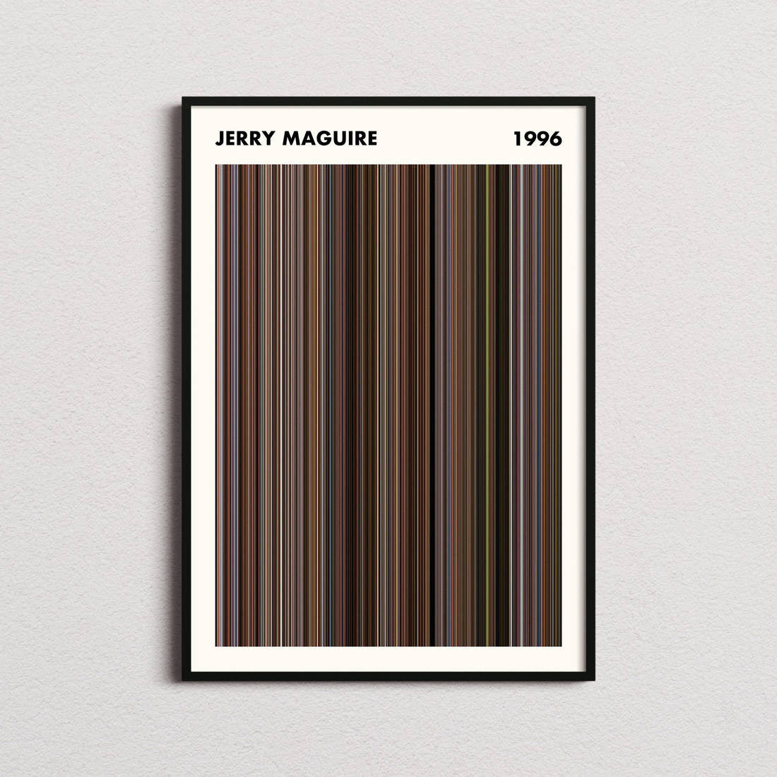 Jerry Maguire Movie Barcode Poster - Simplified