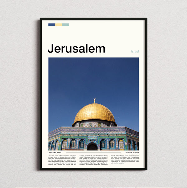 Jerusalem - Dome Of The Rock - Travel Print