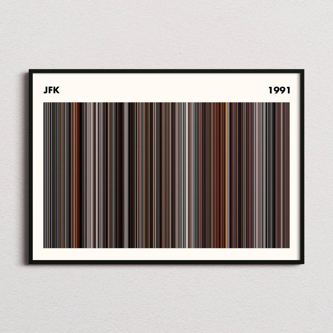JFK Movie Barcode Poster - Simplified