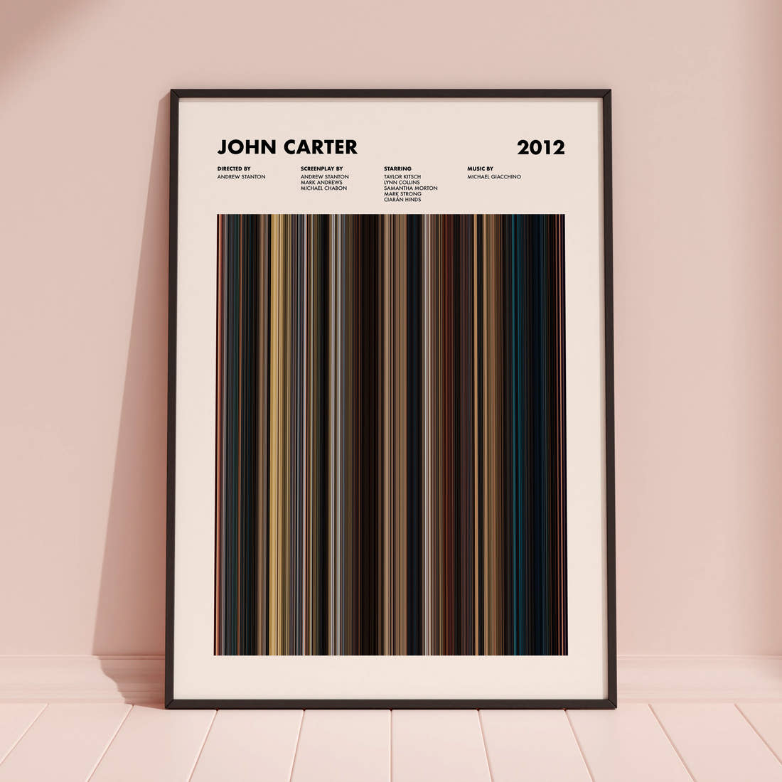 John Carter Movie Barcode Poster