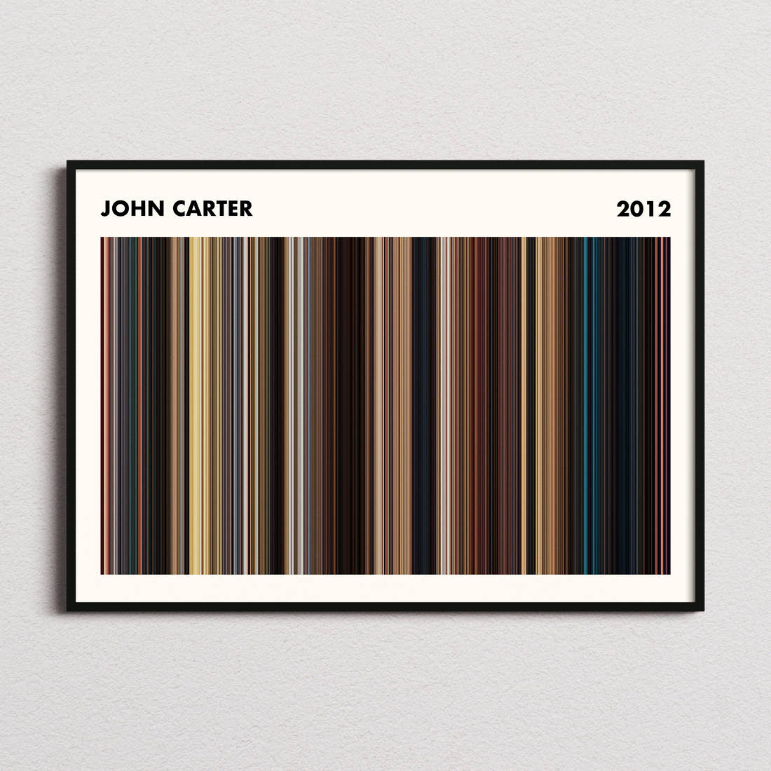 John Carter Movie Barcode Poster - Simplified