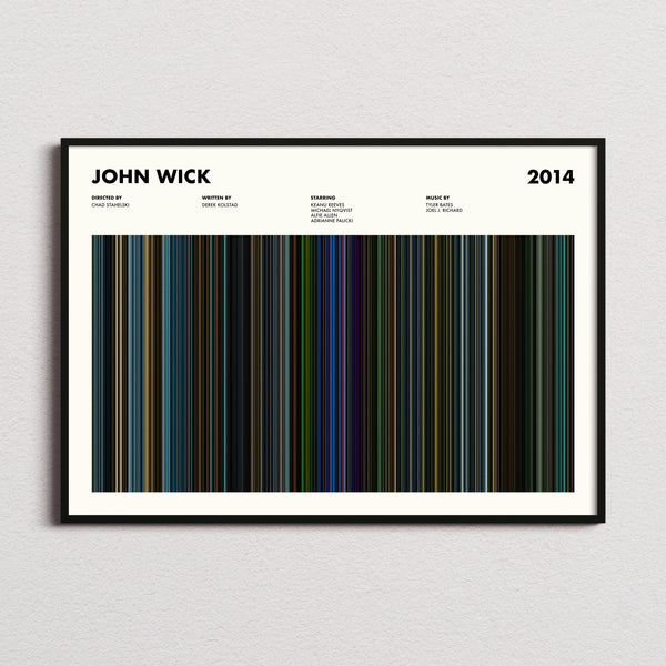 John Wick Movie Barcode Poster