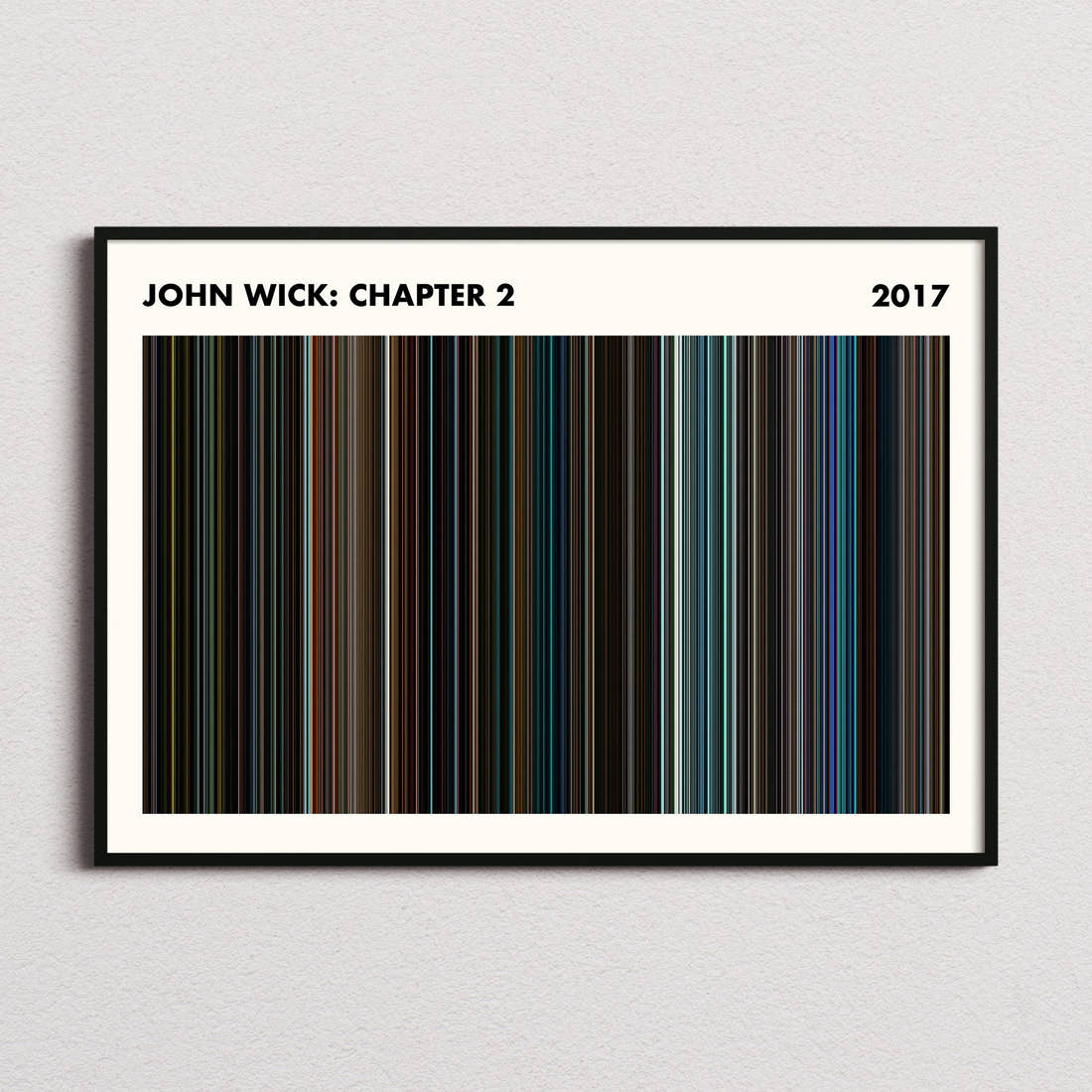 John Wick Chapter 2 Movie Barcode Poster - Simplified