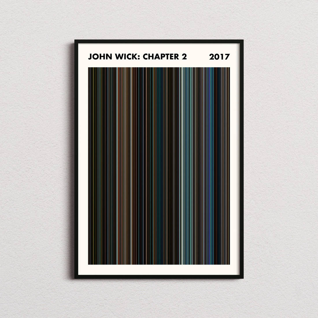 John Wick Chapter 2 Movie Barcode Poster - Simplified
