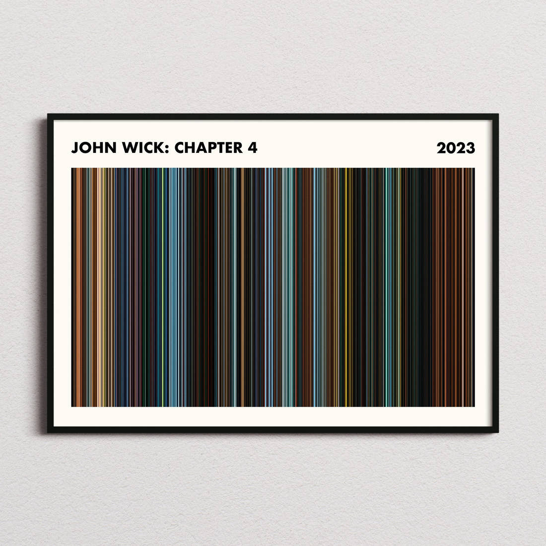 John Wick Chapter 4 Movie Barcode Poster - Simplified