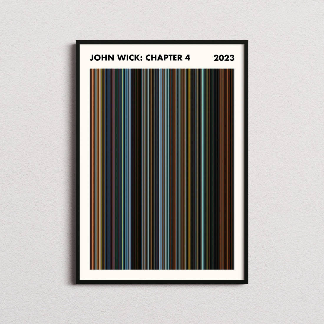 John Wick Chapter 4 Movie Barcode Poster - Simplified
