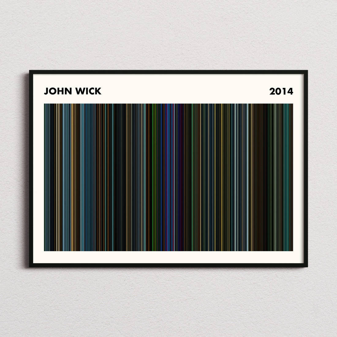 John Wick Movie Barcode Poster - Simplified