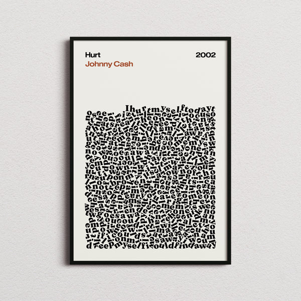 Johnny Cash Hurt Lyric Print