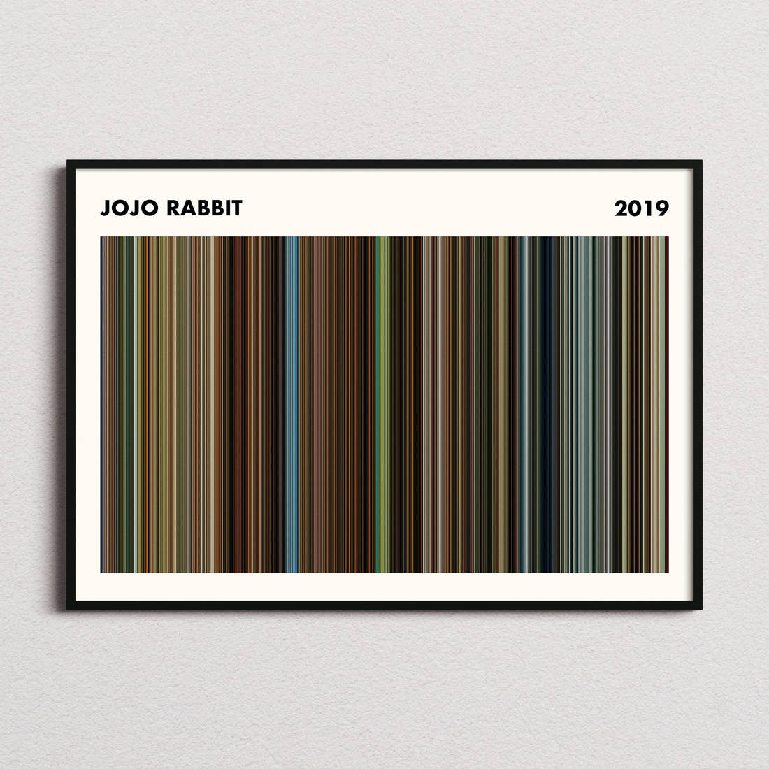Jojo Rabbit Movie Barcode Poster - Simplified