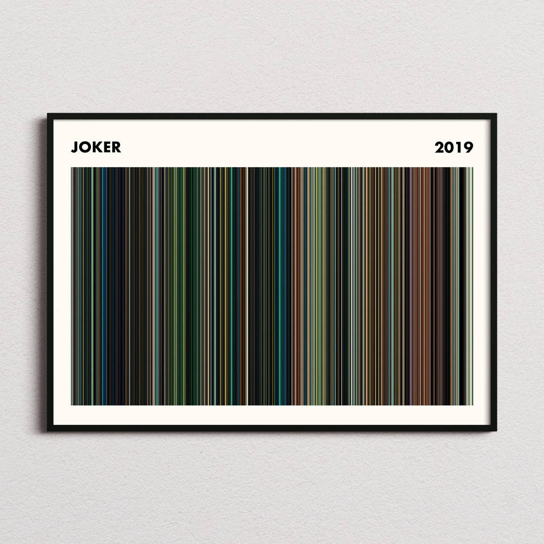 Joker Movie Barcode Poster - Simplified