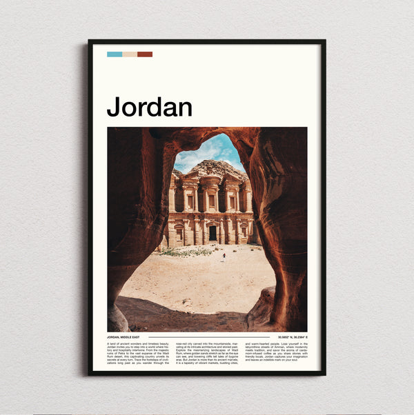 Jordan - Petra Monastery Through The Rocks - Travel Print