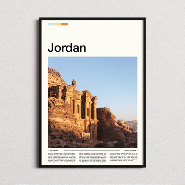 Jordan - Petra Monastery From Above - Travel Print