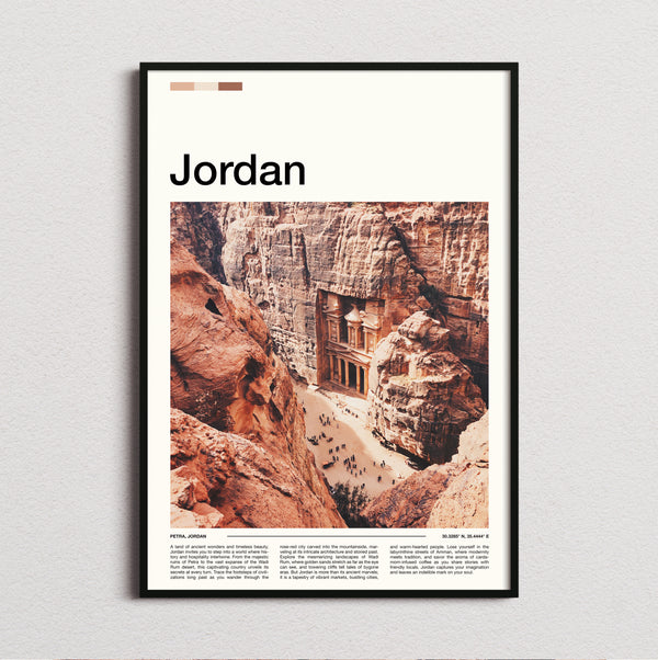 Jordan - Petra Treasury From Above - Travel Print