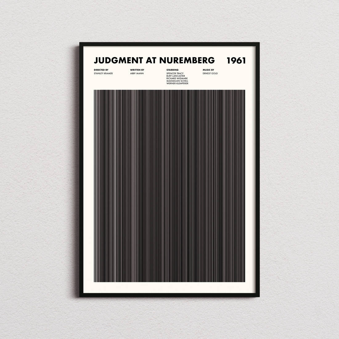 Judgment at Nuremberg Movie Barcode Poster