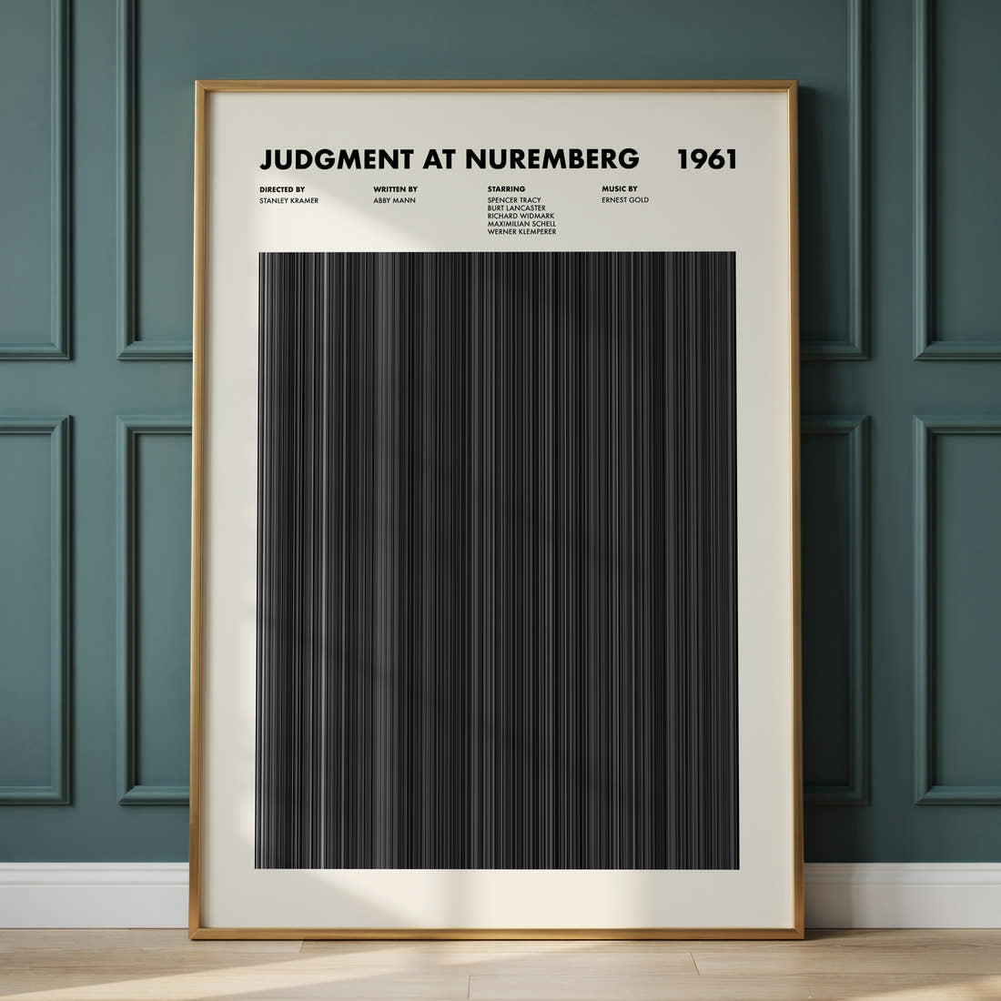 Judgment at Nuremberg Movie Barcode Poster