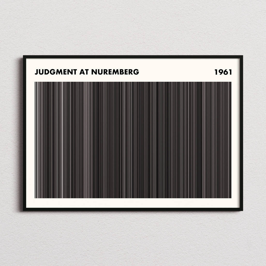 Judgment at Nuremberg Movie Barcode Poster - Simplified
