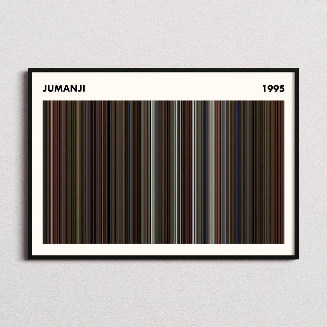 Jumanji Movie Barcode Poster - Simplified