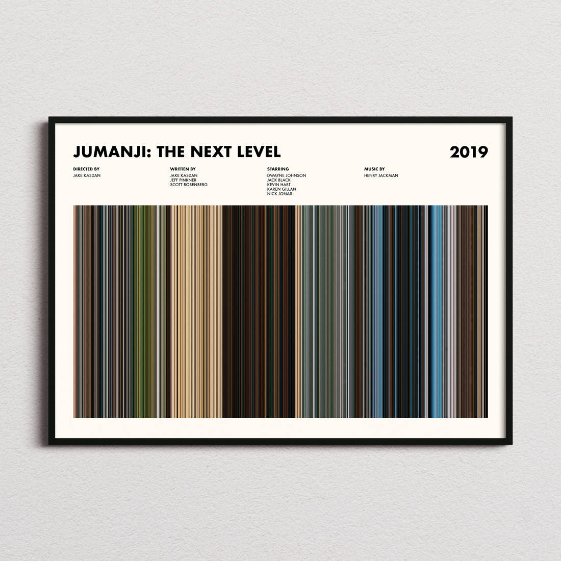 Jumanji: The Next Level Movie Barcode Poster